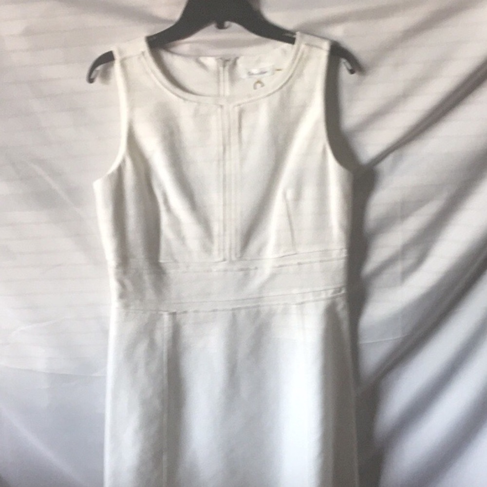 Calvin Klein Ivory Pique Sleeveless sz 10 Dress